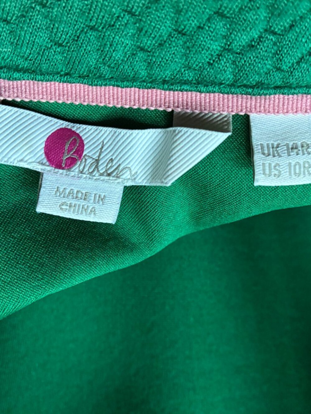 Boden Estella Jacquard Dress Green VGUC 10 - Picture 5 of 6